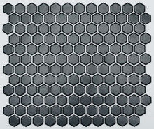 Мозаика PS2326-02 керамика 26х30 см матовая чип 23х26 мм, черный