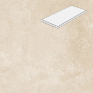 Ступень угловая с фаской R20 Crema 33х60 керамогранит матовая Lifebrick Limestone