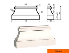 Лепнинапласт Пилястра ПЛВ-450/6 (база) фасадная полистирол 630х300х155 мм