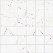 Мозаика Tagina Mosaico Segesta Caramel Luc Ret керамогранит 30х30 см полированная чип 50х50 мм, белый, коричневый 127305