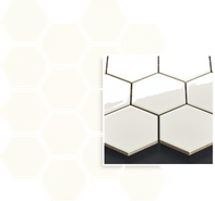 Мозаика Uniwersalna Mozaika Prasowana Bianco Paradyz Hexagon керамика 22х25.5 см гладкая белый 5900144091887