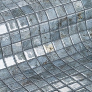 Мозаика Hematite стекло 31.3х49.5 см глянцевая чип 2.5x2.5 мм, синий