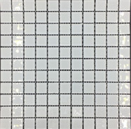 Мозаика из стекла PIX013, чип 25x25 мм, сетка 300х300х4 мм глянцевая, белый