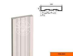 Лепнинапласт Пилястра ПЛВ-200/3 (тело) фасадная полистирол 200х2000х40 мм