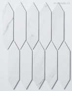 Мозаика P-519 керамика 25.75х31.3 см матовая чип 48х195 мм, белый