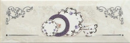 Декор Monopole Petra Decor Pranzo Silver A 10x30, глянцевый керамический