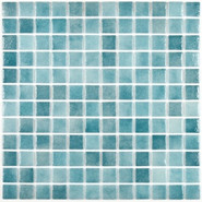 Мозаика Atlantis Tempo стекло 31.5х31.5 см Bonaparte глянцевая чип 24х24 мм, бирюзовый, голубой