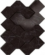 Декор Marvel Nero Marquina Mosaico Esagono 3D керамогранит
