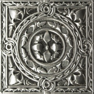 Вставка Absolut Keramika Metalic Plox Satined Black Silver 1396 Beni-Sano 6x6, глянцевая, рельефная (рустикальная) керамогранит