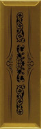 Декор Absolut Keramika Glass Decor Versalles Gold Negro 10x30, , глянцевый керамический