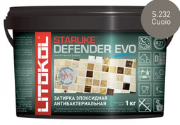 Затирка для плитки эпоксидная Litokol антибактериальная двухкомпонентная Starlike Defender Evo S.232 Cuoio 1 кг 485710002