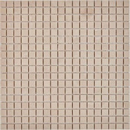 Мозаика из мрамора Crema Nova PIX229, чип 15х15 мм, сетка 300х300х4 мм матовая, бежевый