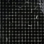 Мозаика Persia-20 (POL) мрамор 30.5х30.5 см полированная чип 2x2 мм, черный