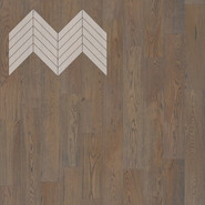 Паркетная доска Lab Arte Chevron Дуб Натур Грис лак французская елка 600/510х90х14/3/45°