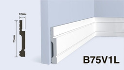 Плинтус Hiwood B75V1L с полосой