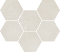 Мозаика Континуум Полар Гексагон керамогранит 25х29 см матовая, серый 620110000186