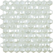 Мозаика Hex Diamond № 350D Белый (на сетке)