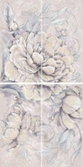 Панно 63x126 Delicato Bouquet Perla керамическое