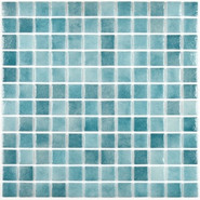 Мозаика Atlantis Tempo стекло 31.5х31.5 см Bonaparte глянцевая чип 24х24 мм, бирюзовый, голубой