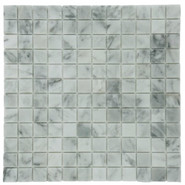 Мозаика Marble Mosaic Carrara white Pol камень 30х30 см полированная чип 23х23 мм, серый, белый