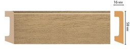 Плинтус напольный D234-83 ДМ Decomaster (58х16х2400 мм) 