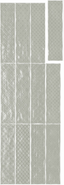 Настенная плитка Music Cendra Decor 7.5x30 глянцевая, рельефная (структурированная) керамическая
