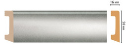 Плинтус напольный D234-375 ДМ Decomaster (58х16х2400 мм) 