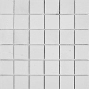 Мозаика из мрамора Thassos PIX296, чип 48x48 мм, сетка 305х305x6 мм глянцевая, белый