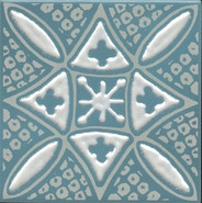 Декор KMD3STA020GN Бахия 2 Бирюзовый глянцевый 9,8x9,8x0,7 Kerama Marazzi керамический