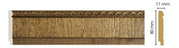 Плинтус напольный 144-3 ДМ Decomaster (80х11х2400 мм)