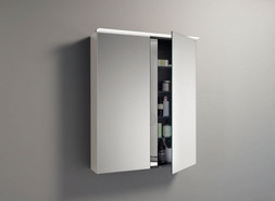 Шкаф-зеркало Burgbad Eqio SPGT090F2009 90 с LED-подсветкой, белый шхвхг 90х80х2,5