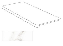 Ступень фронтальная Acg8 Scalino Sagomato Statuario Venato Luc. 33x60 керамогранит