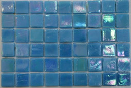 Мозаика Taurus-Lux-39 прокрашенная в массе стекло 32.7х32.7 см перламутровая чип 15х15 мм, голубой