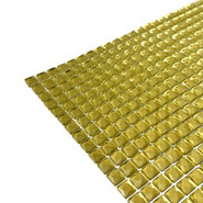 Мозаика Marble Mosaic Crystal Super Gold стекло 30х30 см глянцевая чип 10x10 мм, золотой-oro-gold