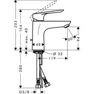Смеситель Hansgrohe Logis E для раковины 100 мм