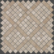 Мозаика Marvel Travertino Silver Diagonal Mosaic керамика 30.5х30.5 см глянцевая, коричневый