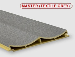 Стеновая панель Master textile grey Bonaparte бамбук с добавлением древесного волокна матовая, рифленая 2800х140х15 мм
