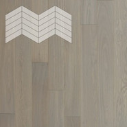 Паркетная доска Lab Arte Chevron Дуб Селект Concrete лак французская елка 400/348х90х14/3/60°
