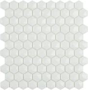 Мозаика Hex Nordic № 910 Белый (на сетке)