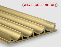 Стеновая панель Wave gold metal Bonaparte бамбук с добавлением древесного волокна рифленая 2800х100х15 мм