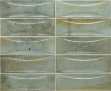 Настенная плитка Hanoi Arco Celadon 6,5x20 Equipe глянцевая керамическая 30042