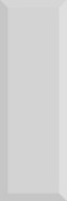 Настенная плитка Monocolor Biselado Brillo Gris 10x30 глянцевая керамическая