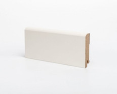 Напольный плинтус Премиум Кремовые RAL 9010, чёрный окрашенный