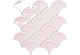 Мозаика Pink Scales 259х279х6 мм керамика глянцевая, розовый