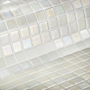 Мозаика Ezarri Perla Safe стекло 31.3х49.5 см матовая, антислип чип 25х25 мм, pearl-жемчуг, белый