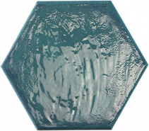 Керамогранит Rain Aquamarine Hex 19,8х22,8 Prissmacer глянцевый, рельефный (рустикальный) универсальный 78803264