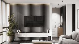 Рейки для стен с отделкой окрашенные