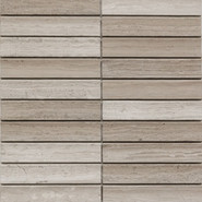 Мозаика Pixmosaic PIX 347 White Wooden, Concave, чип 30х151 мм, сетка 305х318х12 мм, матовая мрамор бежевый