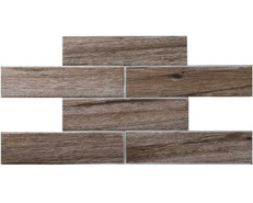Мозаика Marmi Dark 252х486 керамогранит матовая чип 24х60 мм, коричневый