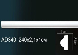 Молдинг Гладкий AD340F (80) гибкий Перфект полиуретан